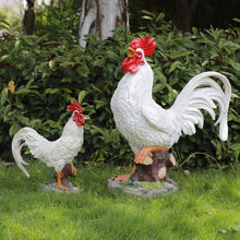 仿真公鸡模型花园庭院布置装饰假动物雕塑户外农家乐门口招财摆件