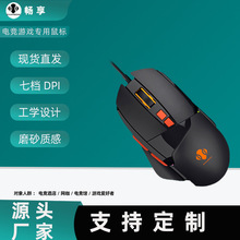 跨境亚马逊CM3电竞游戏鼠标发光有线机械光电电脑笔记本鼠标