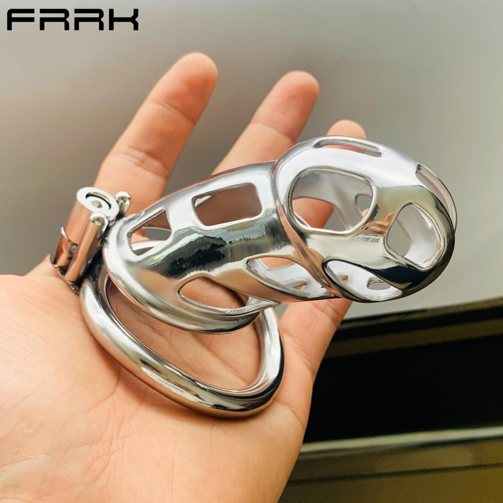 frrk-89眼镜蛇长款不锈钢男用贞操锁鸟笼子贞操笼跨境一件代发