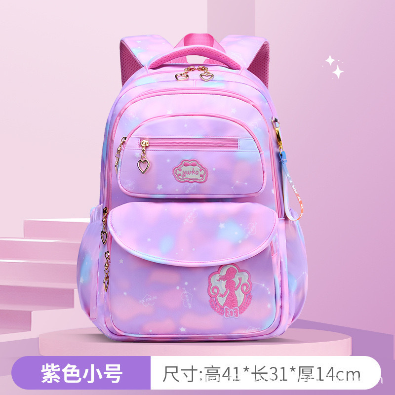 Popular Cross-Border Foreign Trade Primary School Schoolbag Children Burden Alleviation Waterproof Backpack Girls Fashion Printed Logo Wholesale