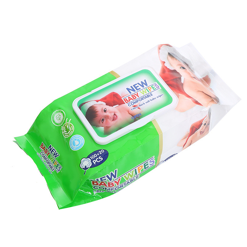 Baby Wipes Large Packaging 120 Drawers with Lid Baby Hand Mouth Cleaning Wipes Disposable Baby Wipes Wholesale