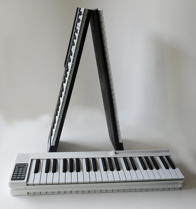 博锐88键拼接钢琴折叠便携塑胶力度键盘初学者电子钢琴