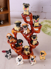 12名犬小狗摆件狗模型书桌树脂动物装饰品创意工艺品生日礼物
