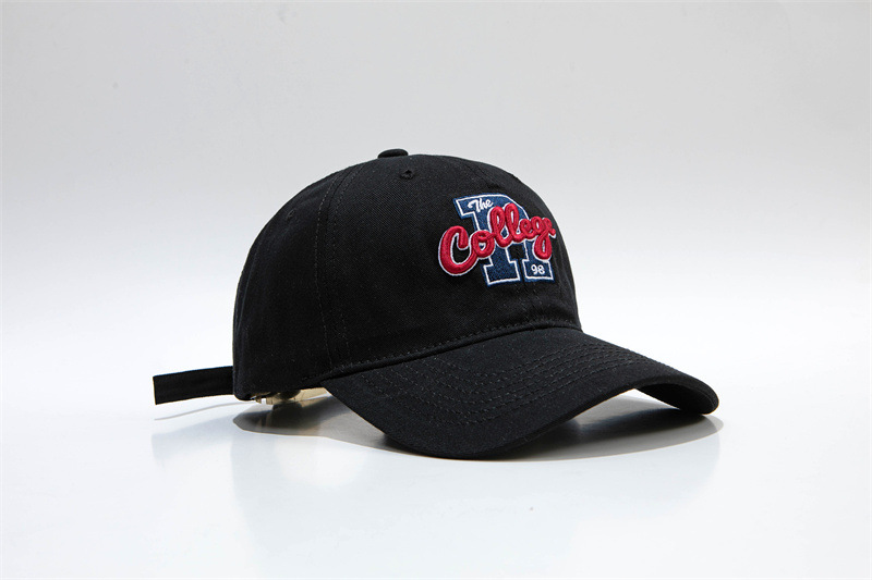 凌奇2024新款字母弯檐帽子休闲女软顶休闲棒球帽街头鸭舌帽潮男