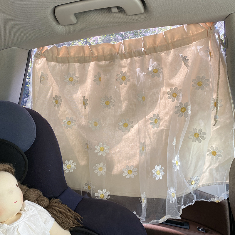 Ttbebe/Korean Ins Car Curtain Baby Car Sucking Disc Shading Curtain Side Window Light Blocking Sun Protection Heat Insulation