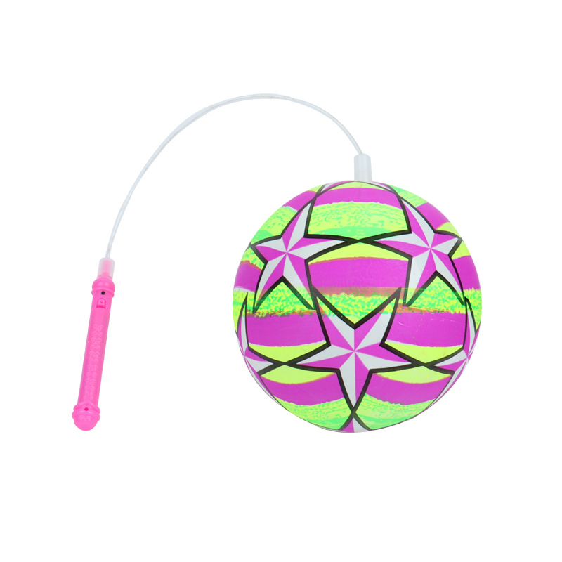 LED Light 2-Section Handle Luminous Swing Ball Portable Flash Fitness Swing Ball Children's Toy Stall Night Market