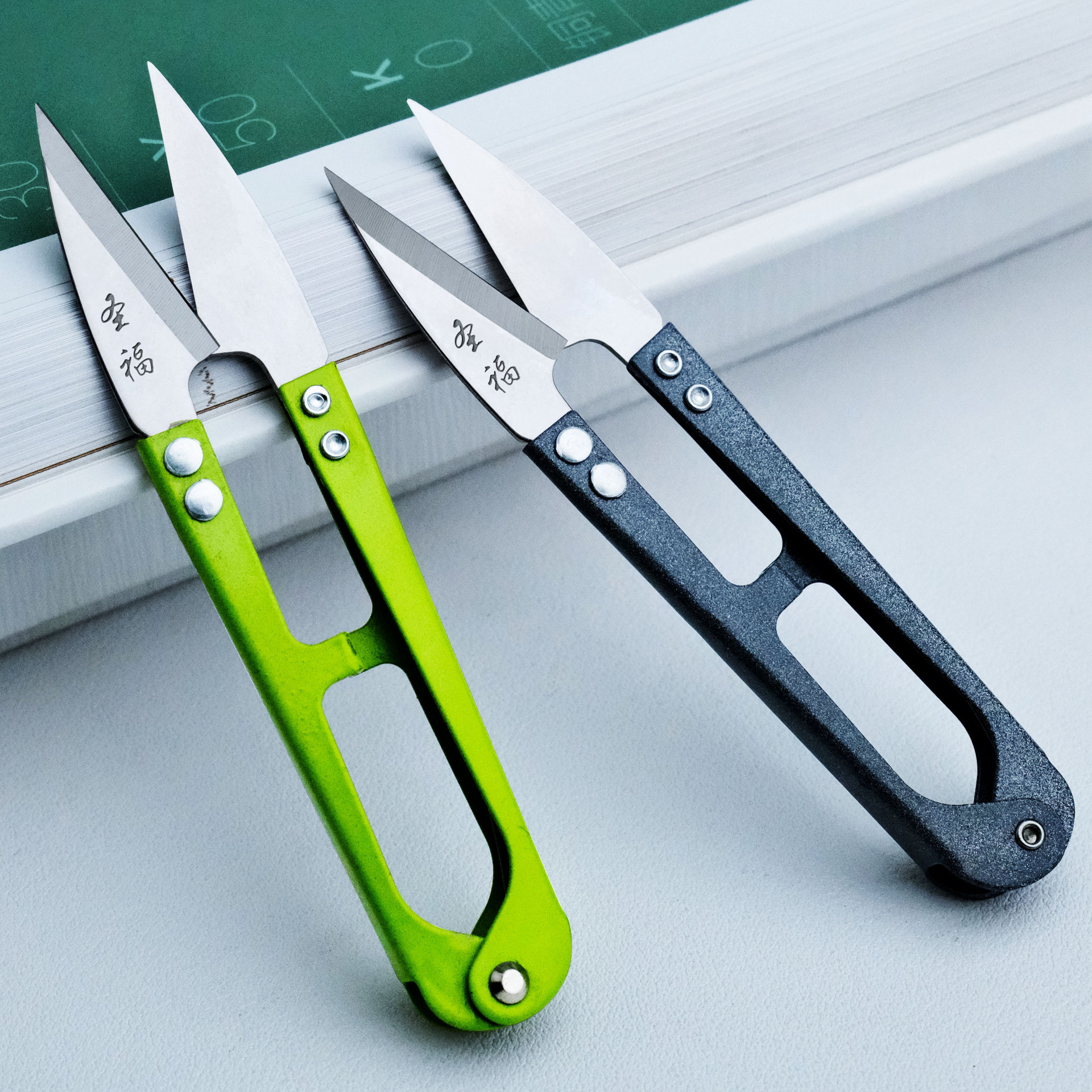 圣福线剪大号纱剪u型剪直头剪刀强力diy钓鱼剪小剪刀批发 线头6把