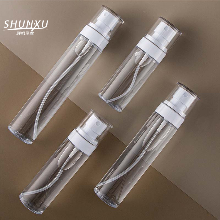 厂家现货60ml80ml100ml120ml塑料透明按压化妆品分装细雾喷雾瓶