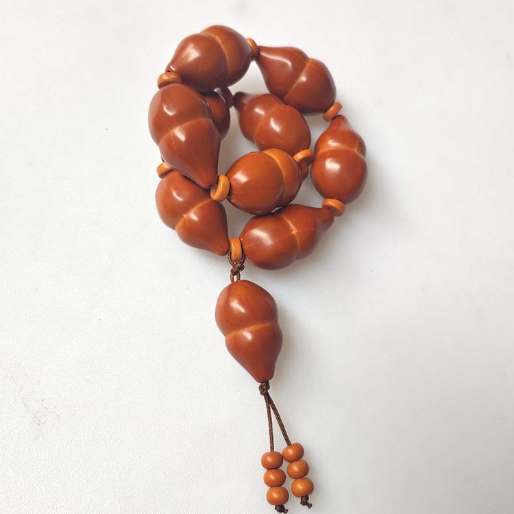 橄榄核雕刻小葫芦手串手链diy单圈光珠手持素核手捻单籽男女款