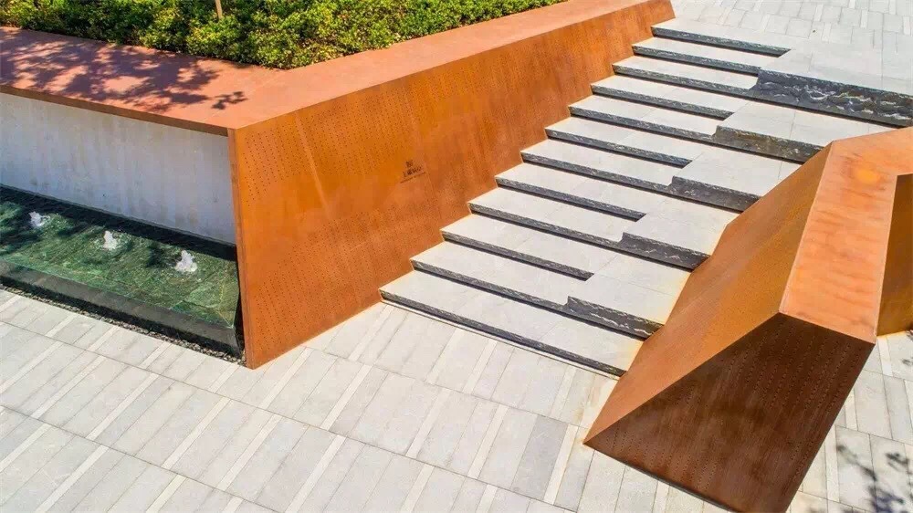 耐候钢景墙 锈钢板景墙/定制耐候钢挡土墙