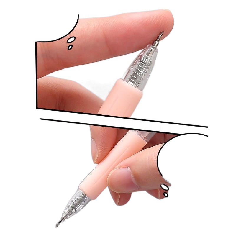 国货精品刻刀笔高颜值莫兰迪色ins风裁纸拆快递美工刀按动刻笔刀