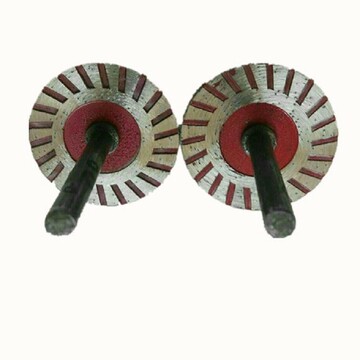 金刚石磨头石材雕刻工具烧结金刚石波纹锯片 鉚制t型带柄 直磨片