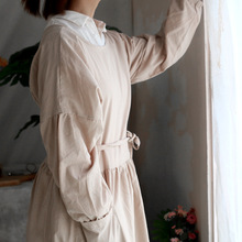 韩式全棉防水款有袖反穿罩衣加长田美风家务清洁厨房工作服女围裙