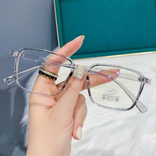 TR新款防蓝光眼镜女时尚韩版复古小方框平光镜男学生成品近视眼镜