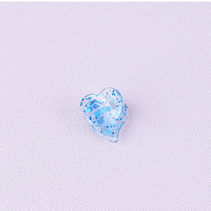 New Love Small Hair Grabbing Clip Chessboard Grid Updo Hair Clip Acetate Bang Clip Fashion Plaid Heart-Shaped Side Clip