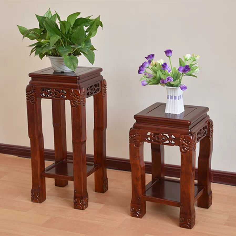 实木花架客厅仿古中式木质绿萝吊兰花盆架子室内盆景架鱼缸架整装