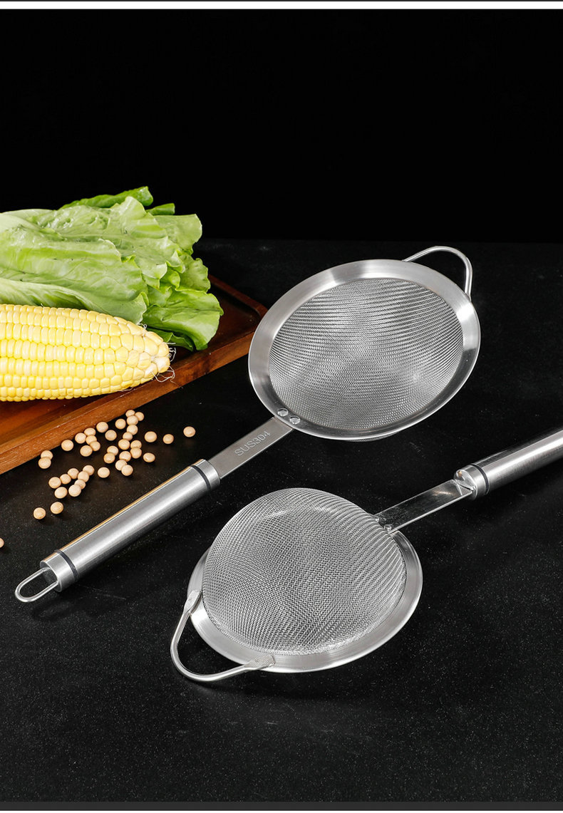 304不锈钢过滤漏勺家用豆浆果汁过滤网漏中药过滤网筛加厚火锅勺