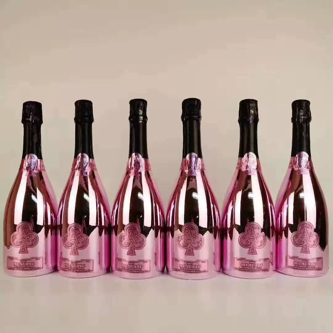 黑桃a桃花a起泡酒红酒洋酒土豪金汽泡香槟低度女士酒夜场酒吧ktv