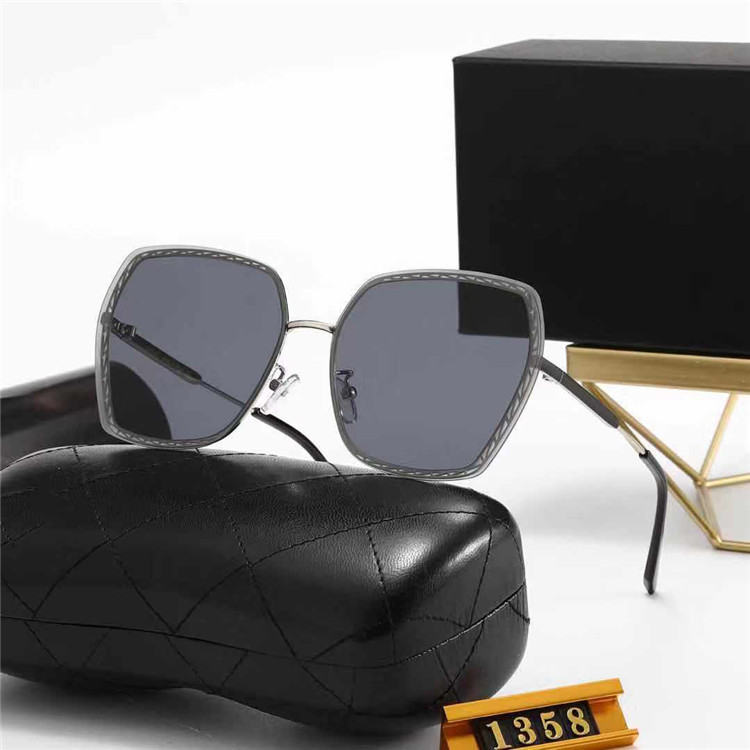 2021新款女士渐变金属优雅太阳眼镜 时尚潮流明星网红墨镜1358