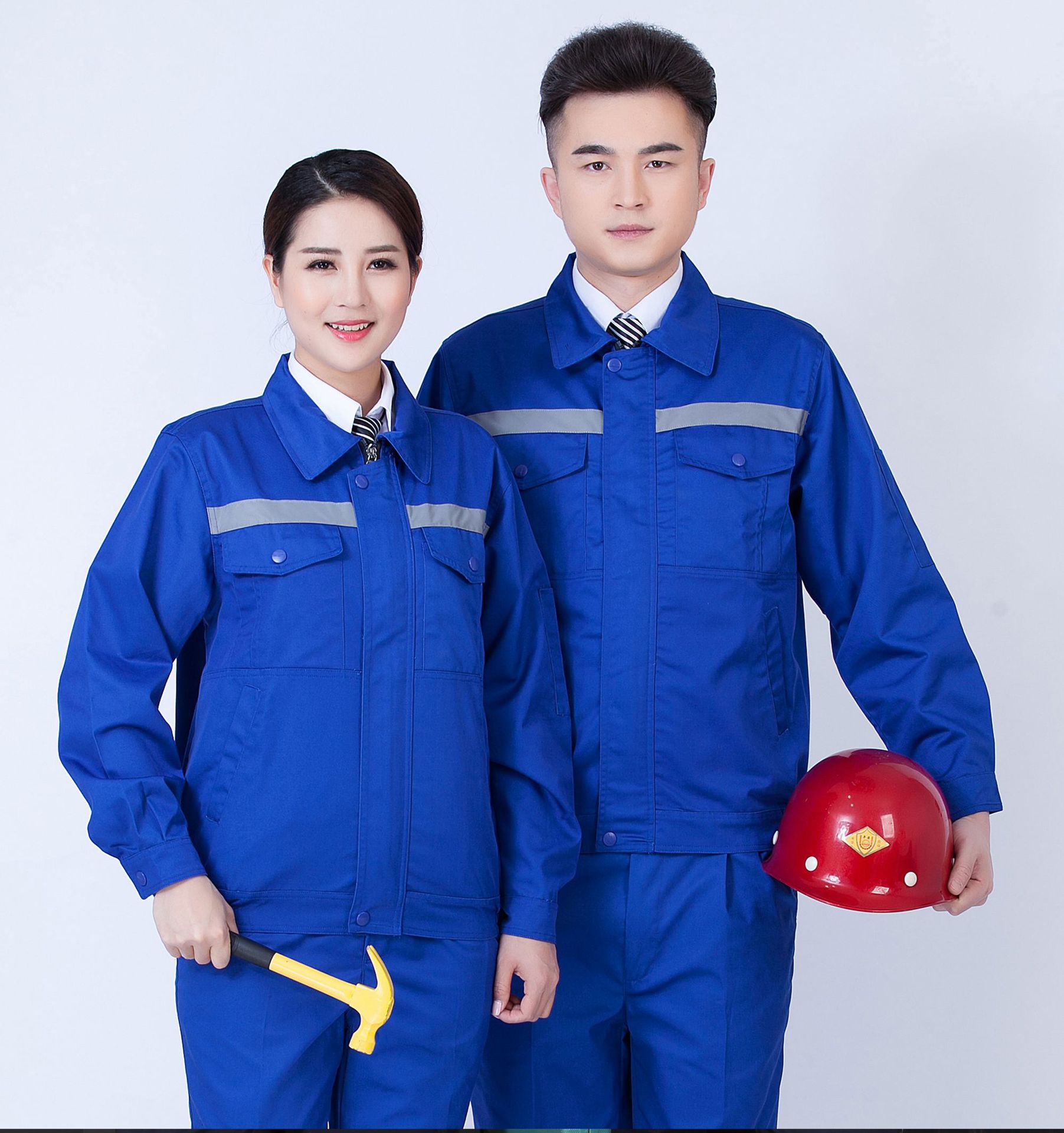 工作服套装夏季反光男女劳保服中国中铁建筑工作服印绣logo批发