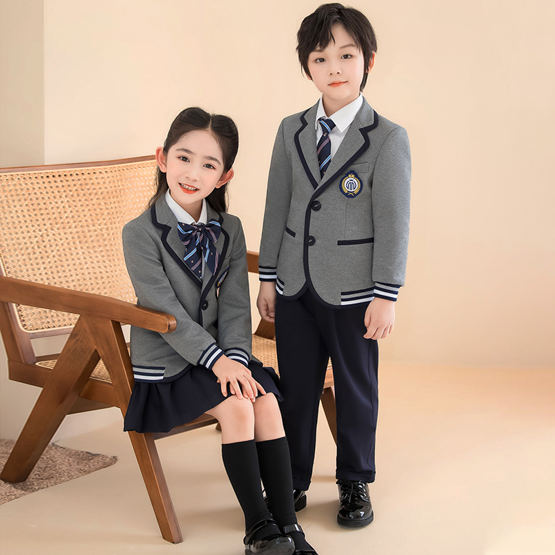 幼儿园园服春秋装英伦学院风小西装儿童班服礼仪服小学生校服套装