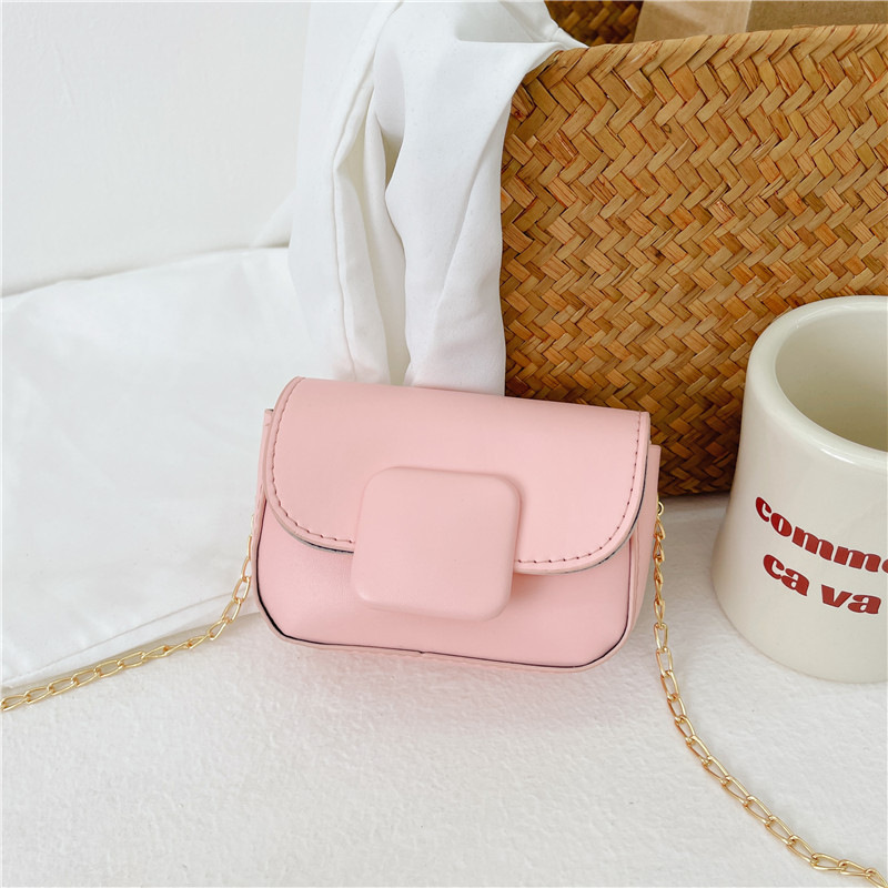 Candy Color Pu Shoulder Bag 2023 New Cute Simple Coin Purse Solid Color Small Bag Chain Messenger Bag Fashion