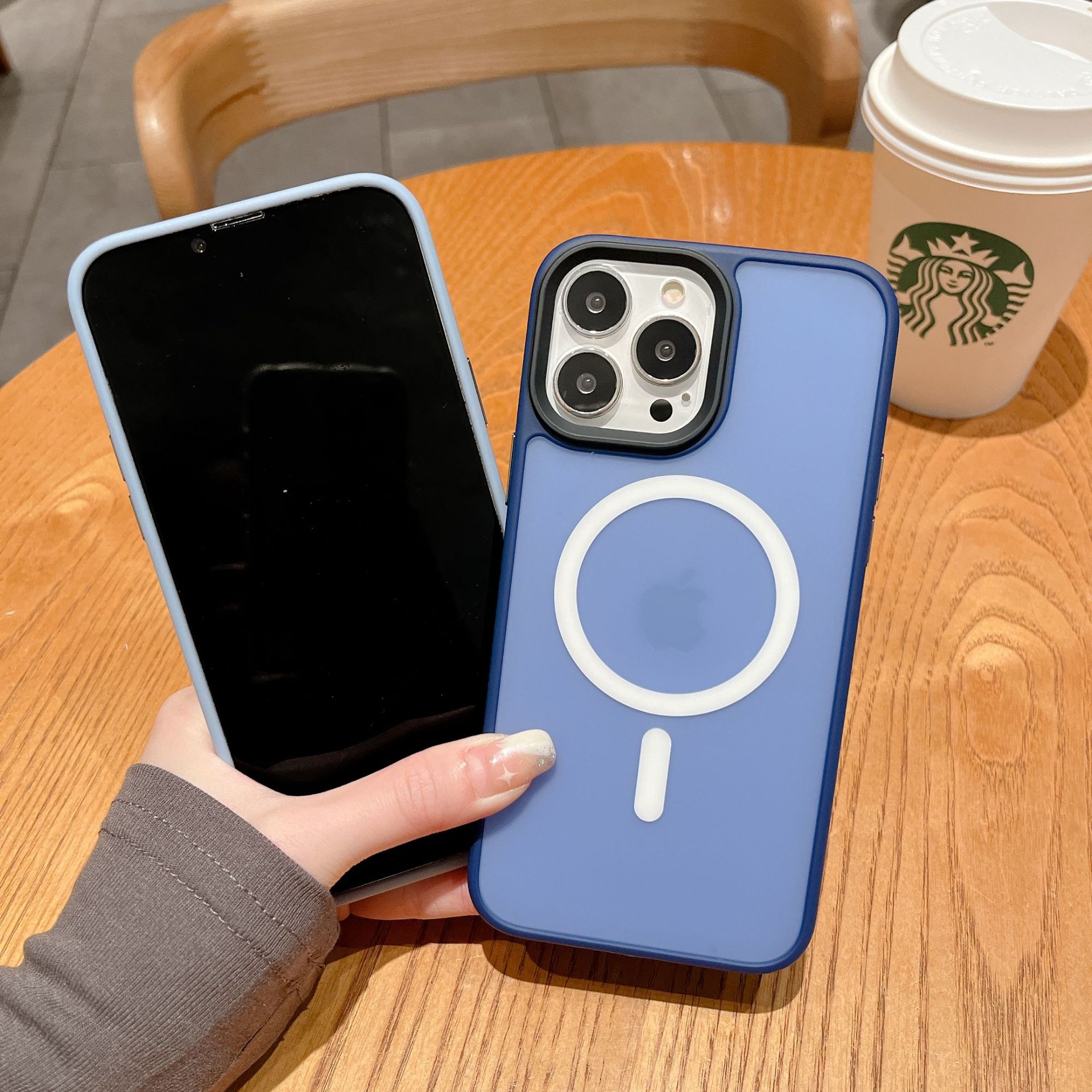 适用iphone13pro柔感无线磁吸手机壳苹果12magsafe磨砂肤感11防摔