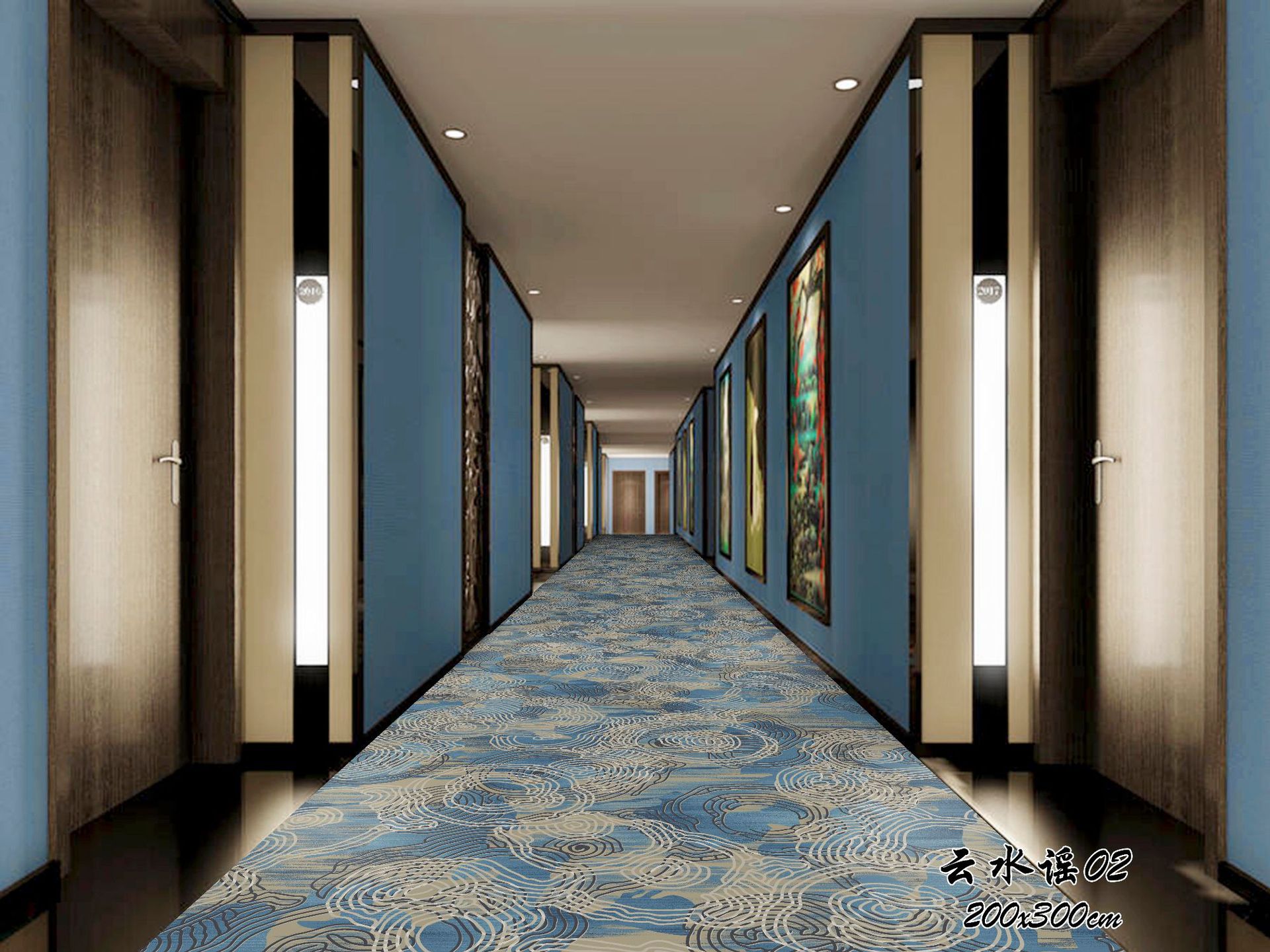 3d印花酒店地毯满铺过道宾馆 大厅整铺走廊地毯办公室地毯方块