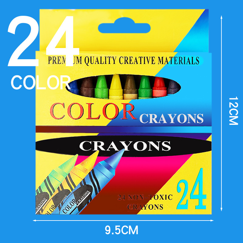 Children's Painting Crayon Crayon Boxed 6-Color 8-Color 12-Color 24-Color DIY Hand-Painted Graffiti Fine Art Crayons Set