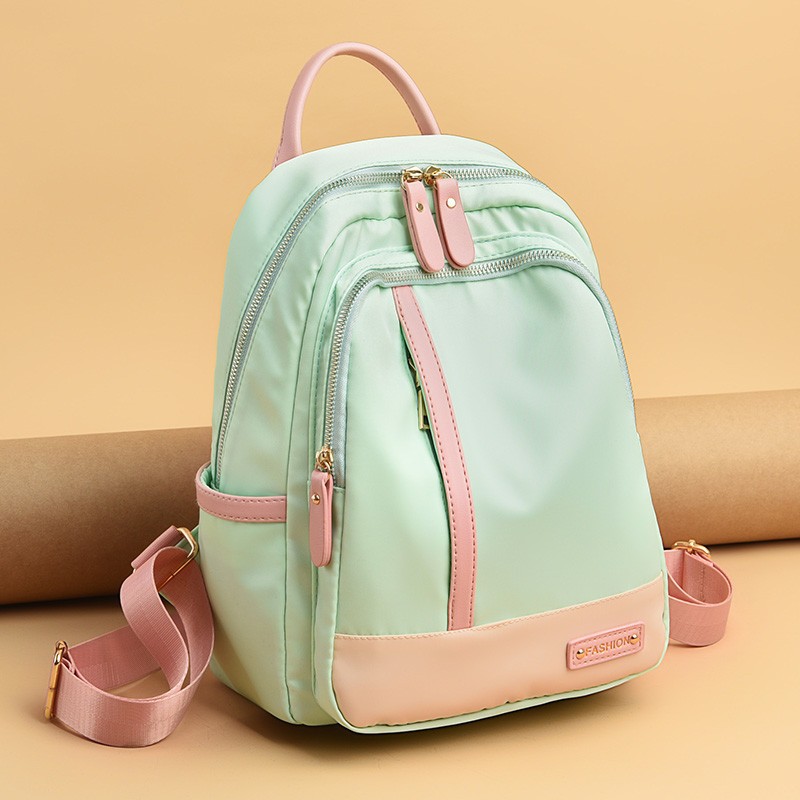 2024 New Oxford Cloth Backpack Women's Large Capacity Korean Style Versatile College Backpack Waterproof Lightweight Travel Bag
