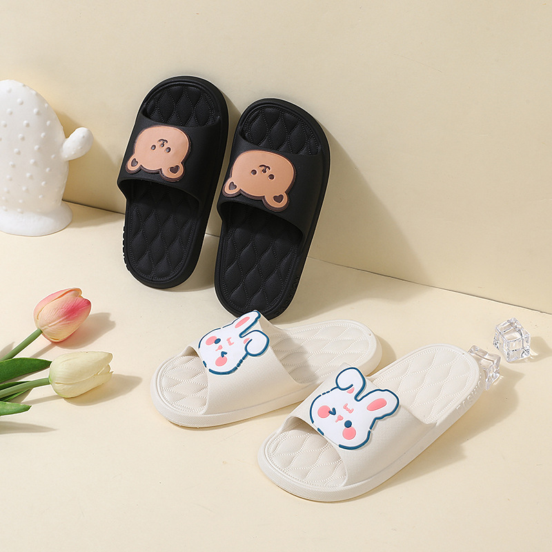 Children Children Slippers Shoes New Summer Cute Cartoon Rhombus Girl Baby Soft Bottom Children Slippers Cross-Border E-Commerce in Stock Wholesale