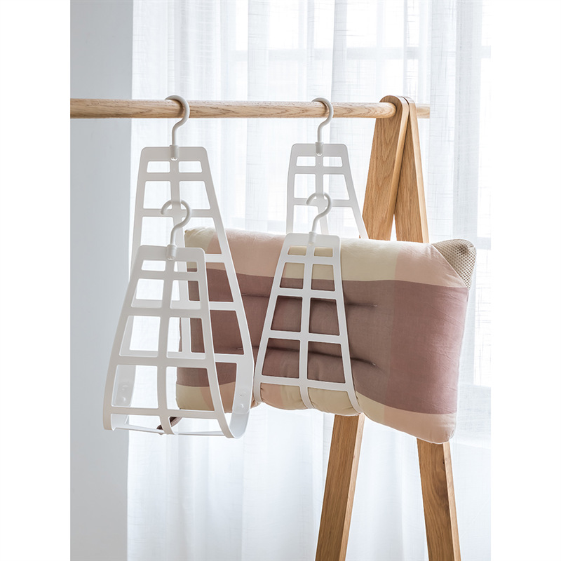 阳台晒枕头神器窗外防风晒枕专用架子室内晒鞋架多功能抱枕晾晒网
