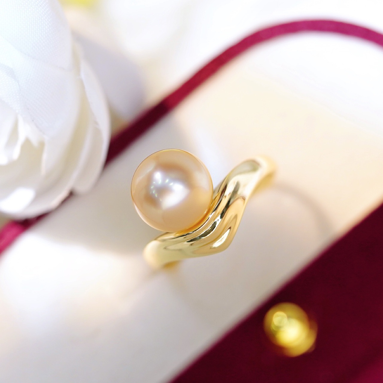 diy配件 s925纯银高端奢华珍珠戒指空托 时尚手饰指环戒托银托