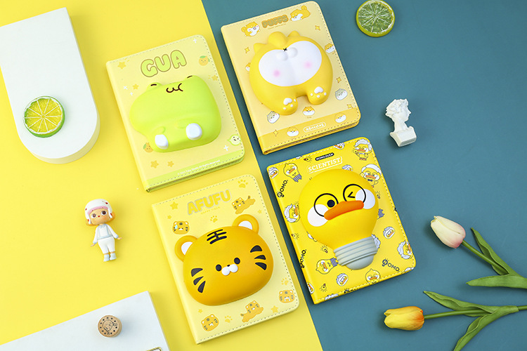 麦和mhm020686 减压笔记本a5卡通动物款学生计划手账无线胶装本子