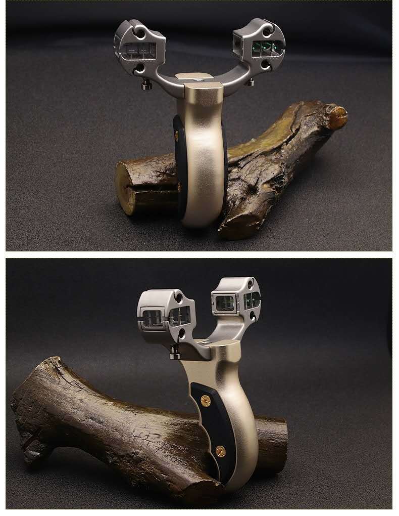 鬼斧神弓一把抓钛合金卡球重弓大威力专业精准户外竞技扁皮弹弓架