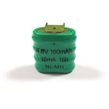 4.8V镍氢电池160H带焊脚纽扣扣电池蜡烛灯NI-MH充电电池组