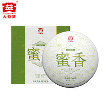 大益普洱茶2020年/21年随机发 蜜香普洱生茶300g勐海茶厂茶饼