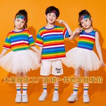 儿童啦啦队演出服幼儿园班服中小学生夏季运动会六一合唱表演服装