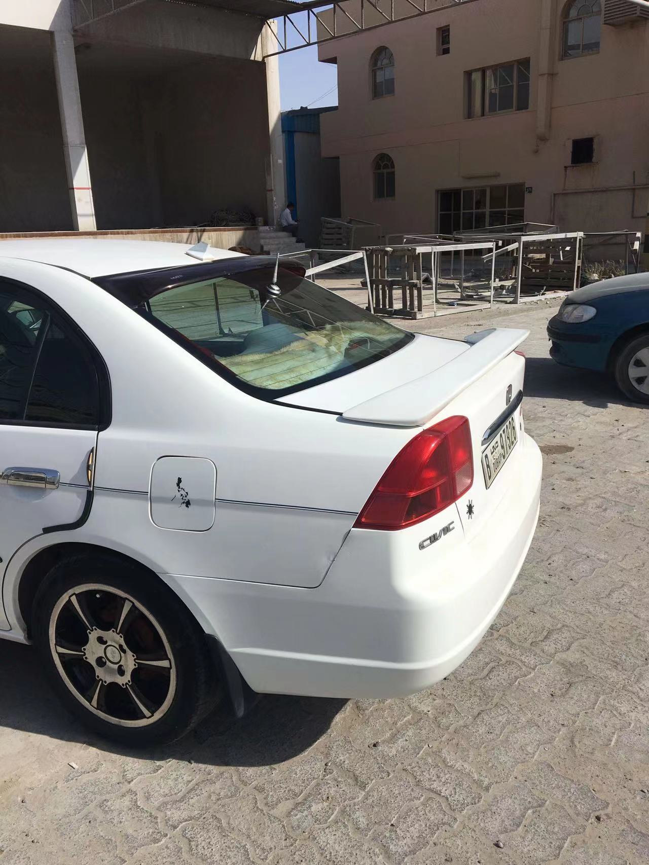 适用于本田06-11款八代思域尾翼思铭改装尾翼夹式带灯免打孔尾翼