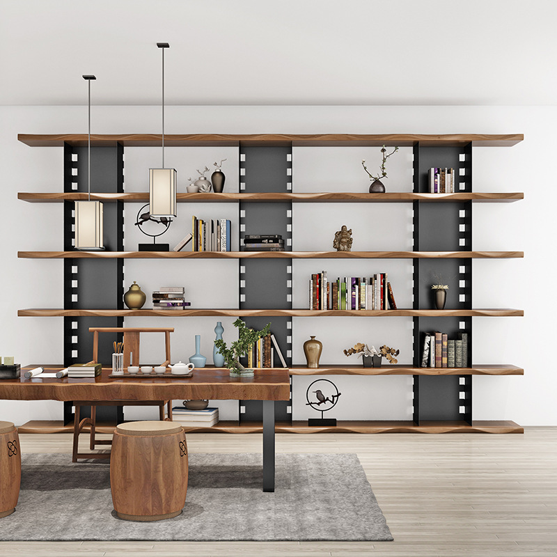 木制书店书架
