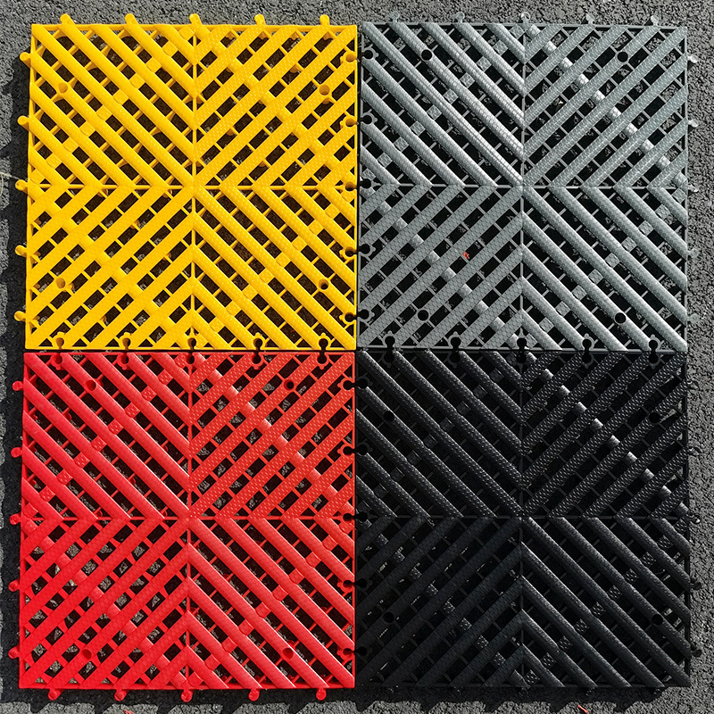 洗车房网格板汽车修理厂塑料拼接防滑垫免挖槽地面排水悬浮地垫
