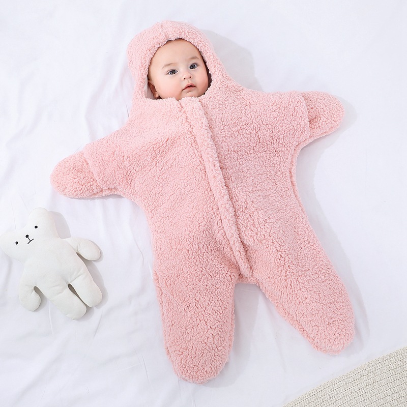 Wrapped Quilt Baby Baby's Blanket Winter Thickened Newborn Newborn out Child Anti-Startle Winter Wrapped Quilt Baby Swaddling Sleeping Bag