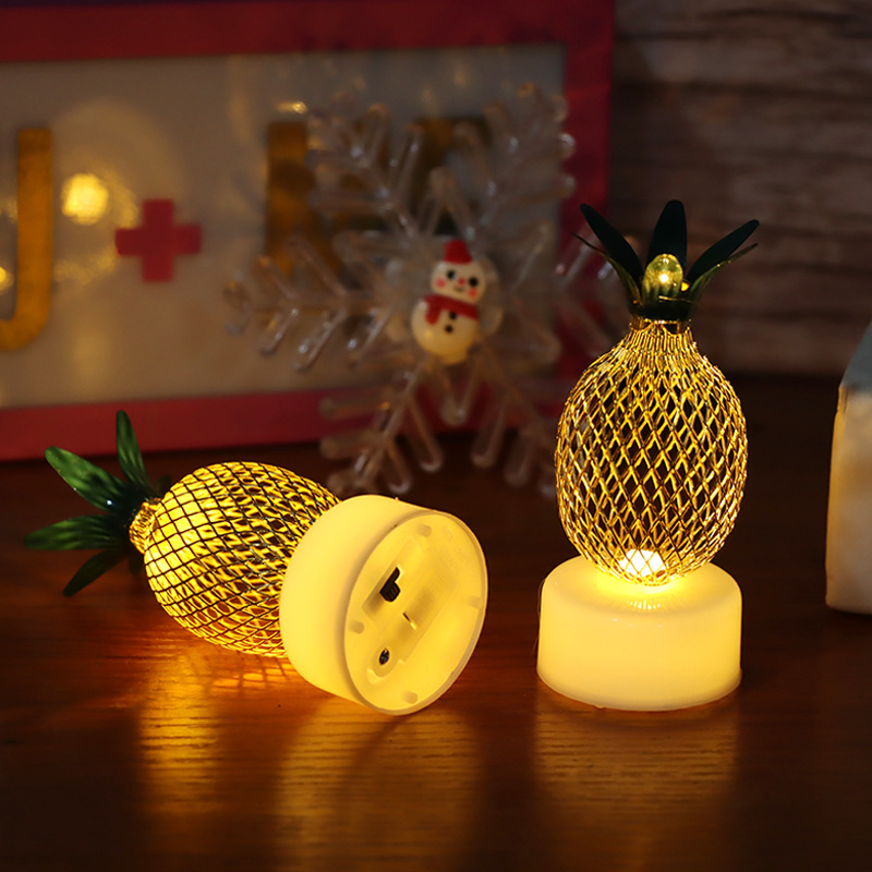 New Cross-Border Hot Selling Wrought Iron Candle Light Morocco Tennis Lamp Wish Proposal Candle Light Pineapple Lamp Wholesale