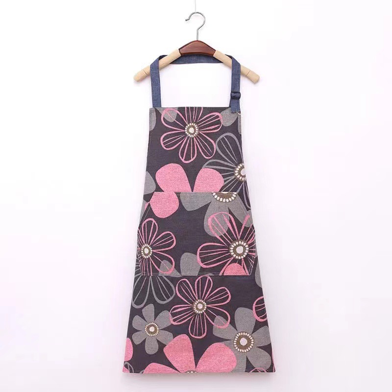 帆布围裙定制加厚家用厨房美甲师餐厅摆摊咖啡厅花店工作围裙围腰