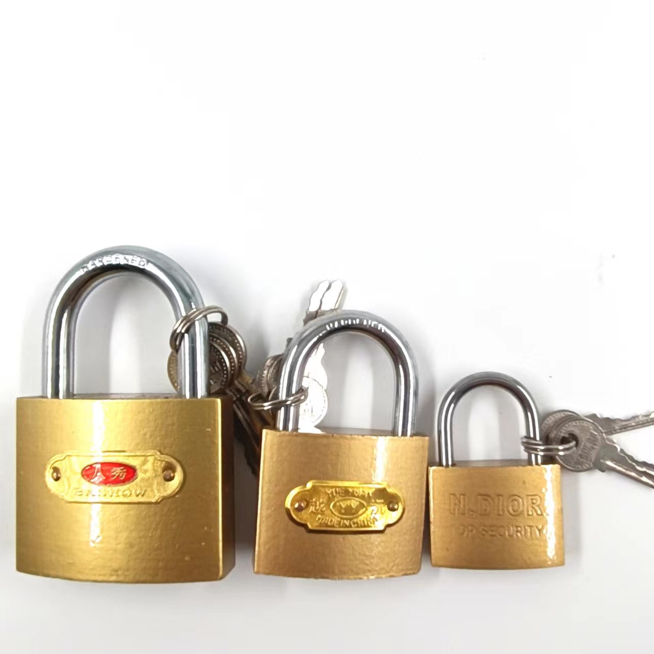 Wholesale Imitation Lock Head Small Watch 10 Yuan 5 Yuan Lock Shop Padlock Specification Household Copper Multi-Box Padlock