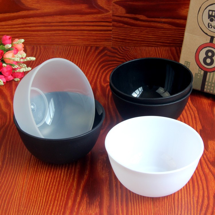 黑色韩国火锅料理日式餐具调料调味密胺塑料酱料粥米饭碗小碗