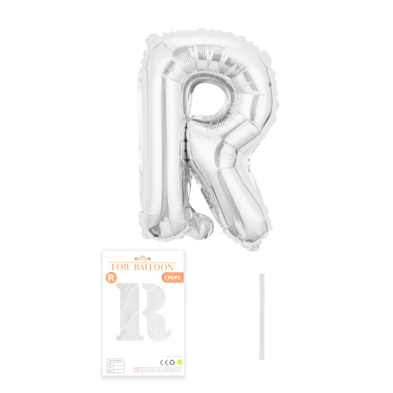 32-Inch Hardcover Paper Card Letter Balloon Opp Bag Separate Packaging Letter Aluminum Film Balloon Aluminum Foil Balloon Wholesale