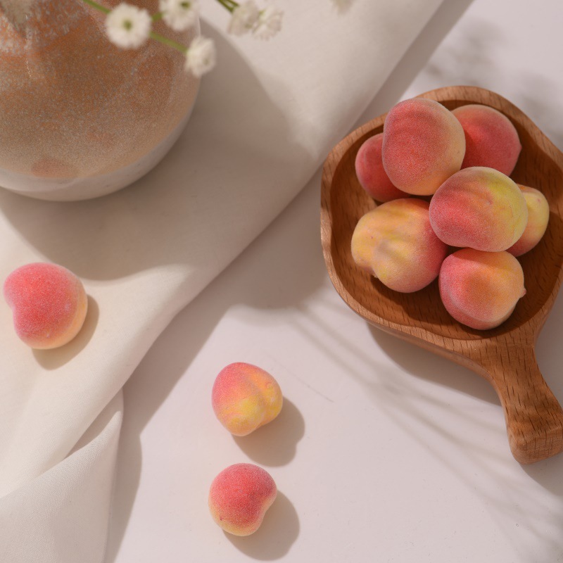 10个装仿真泡沫小桃子迷你水果毛桃水蜜桃diy饰品配件发簪材料批