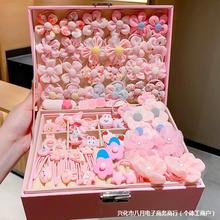 韩系粉色发饰儿童礼盒套装小女孩公主发卡女童头饰生日礼物礼品