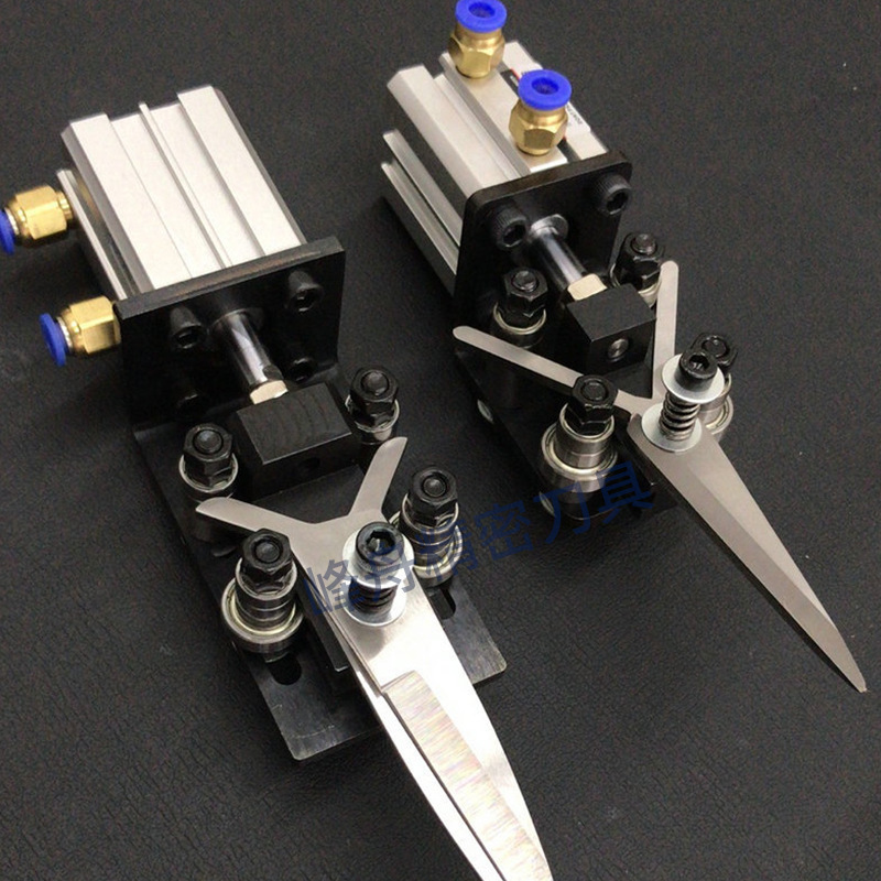 口罩机专用气动气缸剪刀 n95剪刀平面口罩机刀片切刀气动耳带剪刀